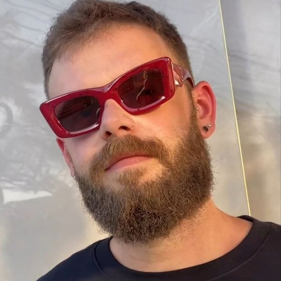 NEW Prada PR13ZS 15D08S Etruscan Marble Red Violet Cat Eye Unisex Sunglasses - Picture 13 of 13